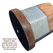 Load image into Gallery viewer, SAVON Wooden Pen Stand Stationary Spinning Caddy Organizer Rustic