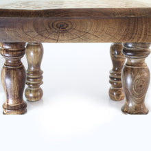 Load image into Gallery viewer, Wooden Step Stool Small Footstool footrest Table White Flowers