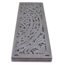 Load image into Gallery viewer, Wooden Wall Art Hanging Headboard Mural Releif Carved 48 inches