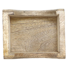 Load image into Gallery viewer, Wooden Square Coaster Snowflake set of 6 with stand rustic