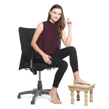 Load image into Gallery viewer, Wooden Step Stool Small Footstool footrest Table White Paisely