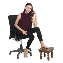 Load image into Gallery viewer, Wooden Step Stool Small Footstool footrest Table Flowers Tree of Life