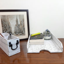 Load image into Gallery viewer, White Silverware Holder Caddy Wood (3 compartments)