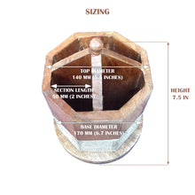 Load image into Gallery viewer, SAVON Wooden Pen Stand Stationary Spinning Caddy Organizer Rustic