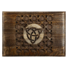 Load image into Gallery viewer, Solid Wood Side end Table Square Geometric Art Deco