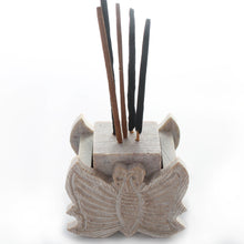Load image into Gallery viewer, SAVON Stone Incense Holder for Stick Cones Frankincense Palo Santo Butterfly
