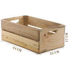 Load image into Gallery viewer, SAVON Wooden Storage Large Crate Organizer Rustic Basket Bin Box