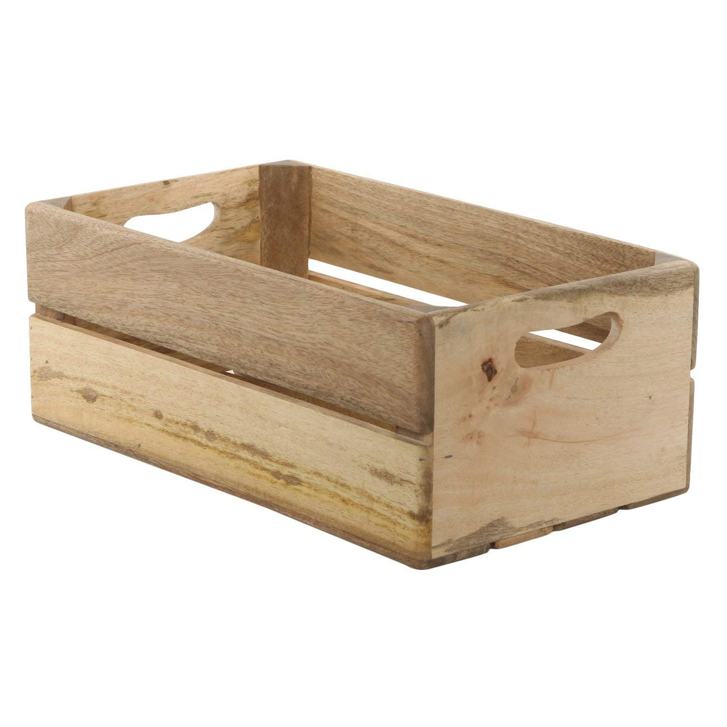 SAVON Wooden Storage Large Crate Organizer Rustic Basket Bin Box