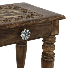 Load image into Gallery viewer, Solid Wood Side end Table Square Geometric Art Deco