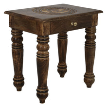 Load image into Gallery viewer, Wooden Side end Table Square Art Deco Carved