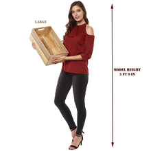 Load image into Gallery viewer, SAVON Wooden Storage Large Crate Organizer Rustic Basket Bin Box