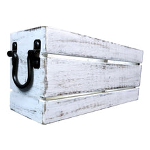 Load image into Gallery viewer, White Silverware Holder Caddy Wood (2 compartments)