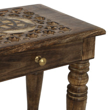 Load image into Gallery viewer, Solid Wood Side end Table Square Geometric Art Deco