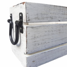 Load image into Gallery viewer, White Silverware Holder Caddy Wood (2 compartments)