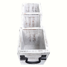 Load image into Gallery viewer, White Silverware Holder Caddy Wood (3 compartments)