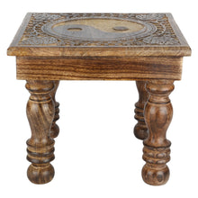 Load image into Gallery viewer, SAVON Wooden Step Stool Small Footstool footrest Table yin yang