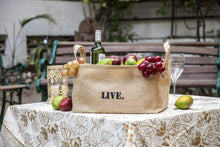 Load image into Gallery viewer, Jute storage baskets empty for kids toys closet organizer shoes clothing picnics patio easter