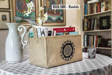 Load image into Gallery viewer, Jute storage baskets empty for kids toys closet organizer shoes clothing picnics patio easter