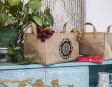 Load image into Gallery viewer, Jute storage baskets empty for kids toys closet organizer shoes clothing picnics patio easter