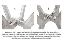 Load image into Gallery viewer, Serving Table Wood Side end Round Blue Rustic Wooden Tray Collapsible Distressed