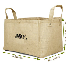 Load image into Gallery viewer, Jute storage baskets empty for kids toys closet organizer shoes clothing picnics patio easter
