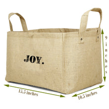 Load image into Gallery viewer, Jute storage baskets empty for kids toys closet organizer shoes clothing picnics patio easter