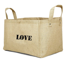 Load image into Gallery viewer, Jute storage baskets empty for kids toys closet organizer shoes clothing picnics patio easter