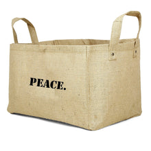 Load image into Gallery viewer, Jute storage baskets empty for kids toys closet organizer shoes clothing picnics patio easter