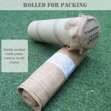 Load image into Gallery viewer, Jute Table Runner with 6 Table Mats 6 Cutlery Holders Rustic 13 Piece Set
